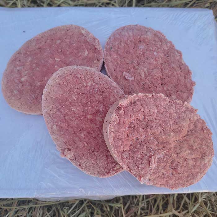 vente de viande: steaks hachés de la ferme du Piefaud